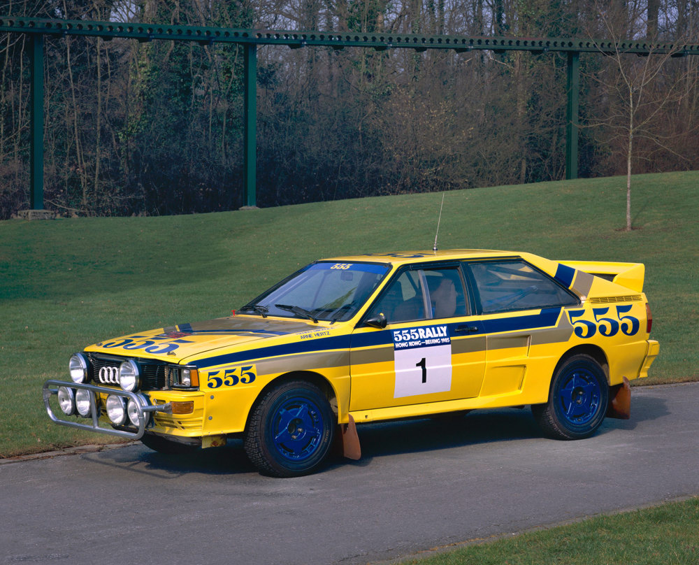 A 1983 Audi Quattro A2 rally car