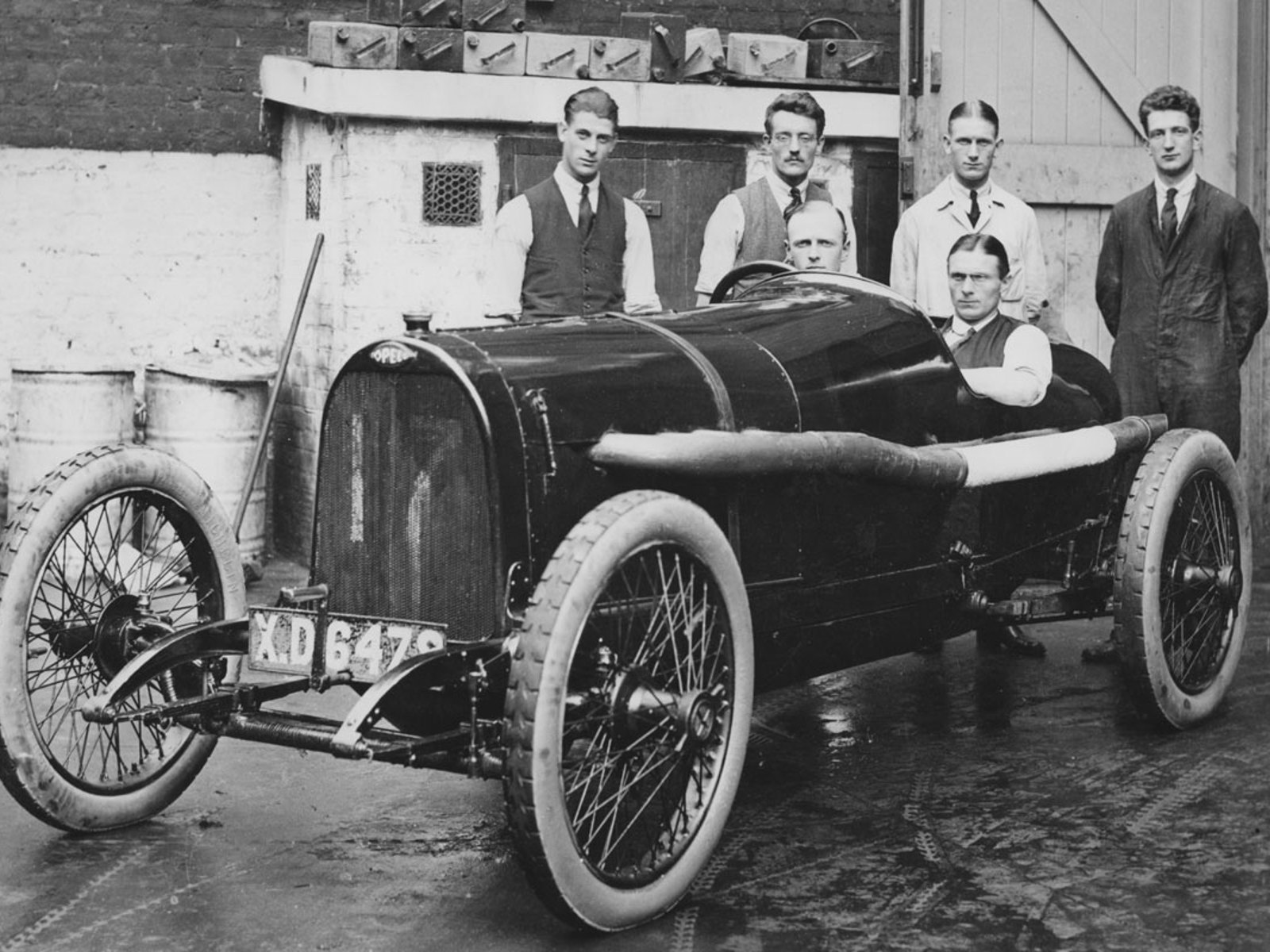 Henry Segrave in 1914 Opel the car he won his first race in on 20 May 1920