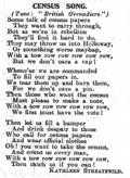 The Census Song published in Votes for Women on 24 March 1911