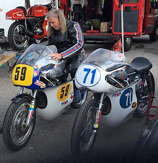 Michelle Duff on motorcycle