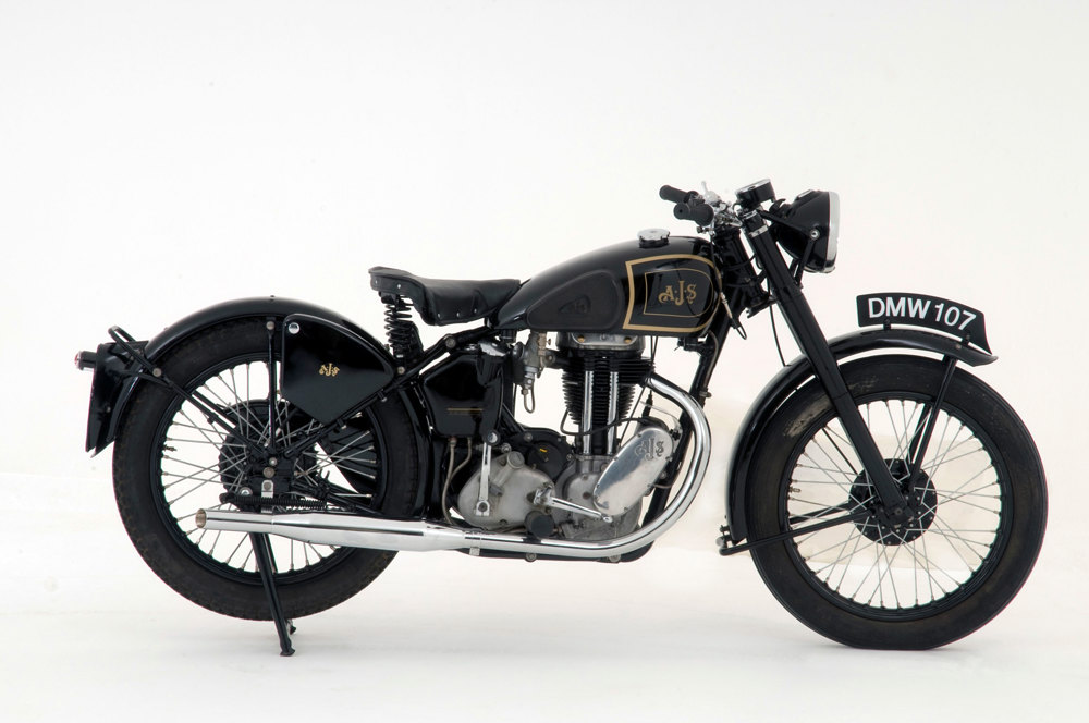 A 1946 AJS Model 16M motorcycle