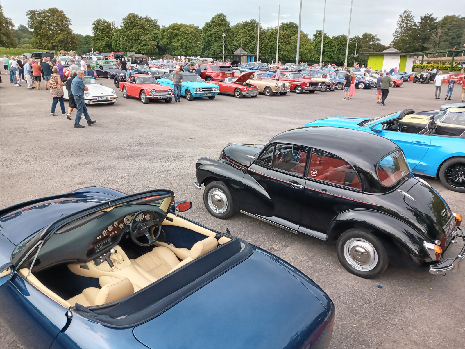 Cars on the Beaulieu arena for the Classic Grille night