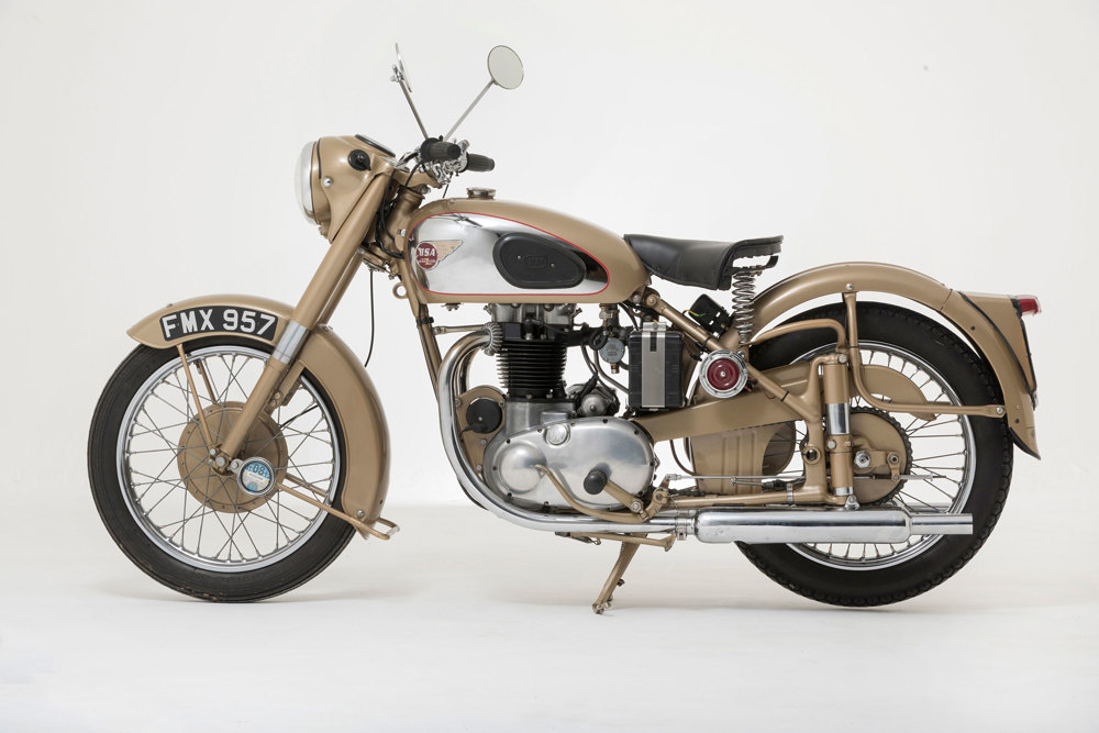 A 1953 BSA A10 Golden Flash motorcycle