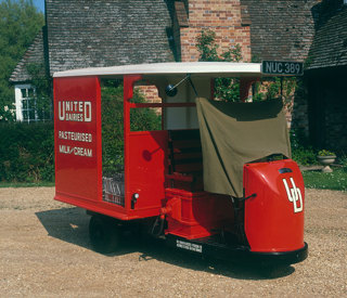 A 1947 Brush Pony milk float