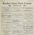 The Caravan Magazine, December 1940 issue, readers' Christmas greetings