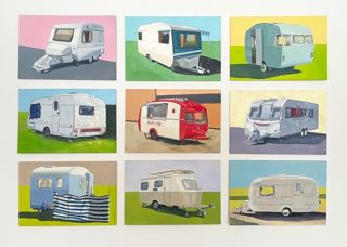 8 A Selection Of Caravan Paintings From Chris's '100 Caravans' Project