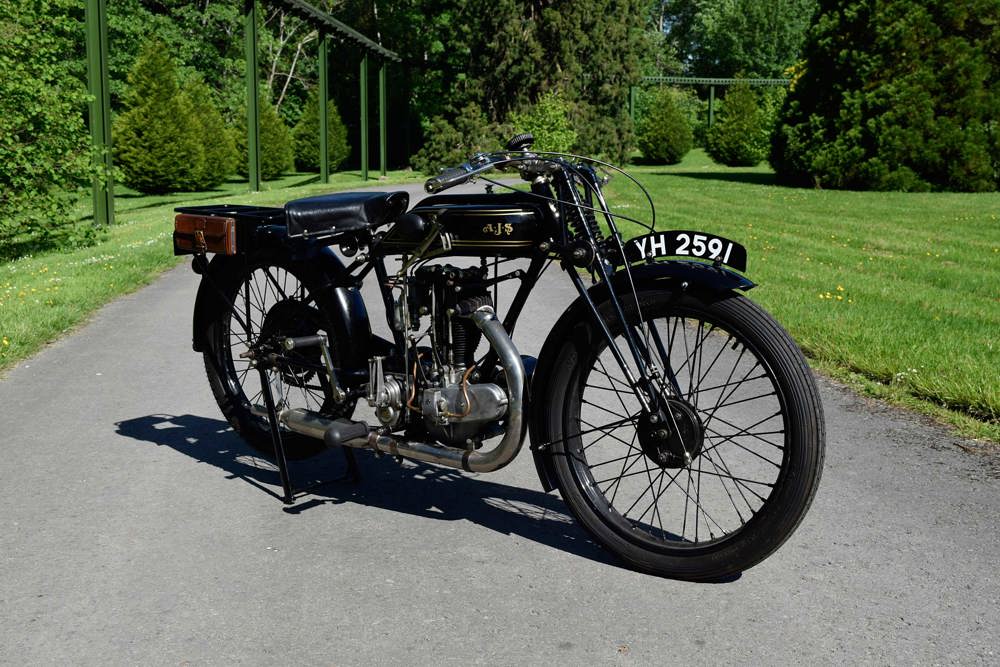 A 1927 AJS Big Port Motorcycle