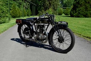 A 1927 AJS Big Port Motorcycle