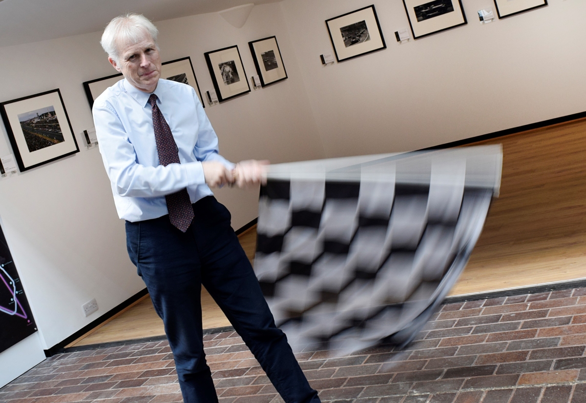 Lord Montagu of Beaulieu opening the new In Focus Gallery at the National Motor Museum