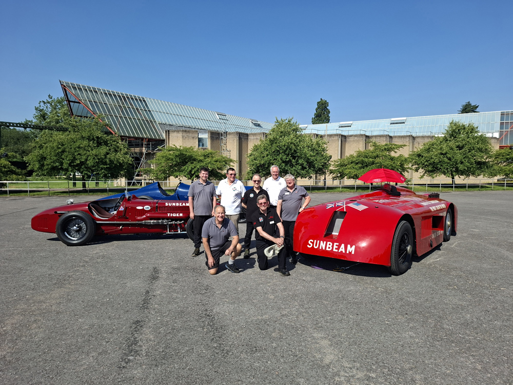 Restoration Team With Completed Land Speed Record Breaker Sunbeam 1000Hp