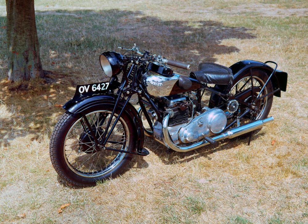 A 1931 Ariel Square 4 motorcycle