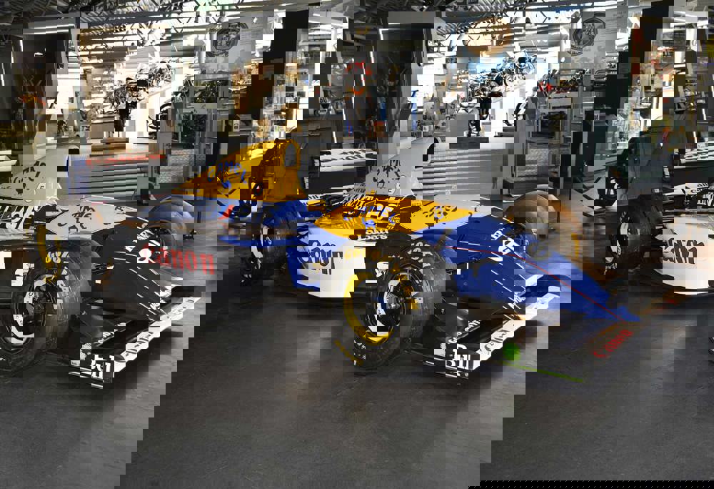 1993 Williams FW15C Renault Formula One racing car on display in the National Motor Museum.