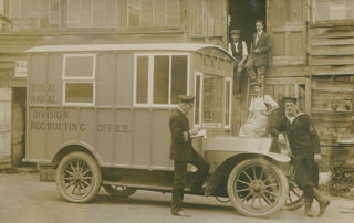 Royal Navy mobile recruitment unit built by Hutchings of Winchester during the First World War