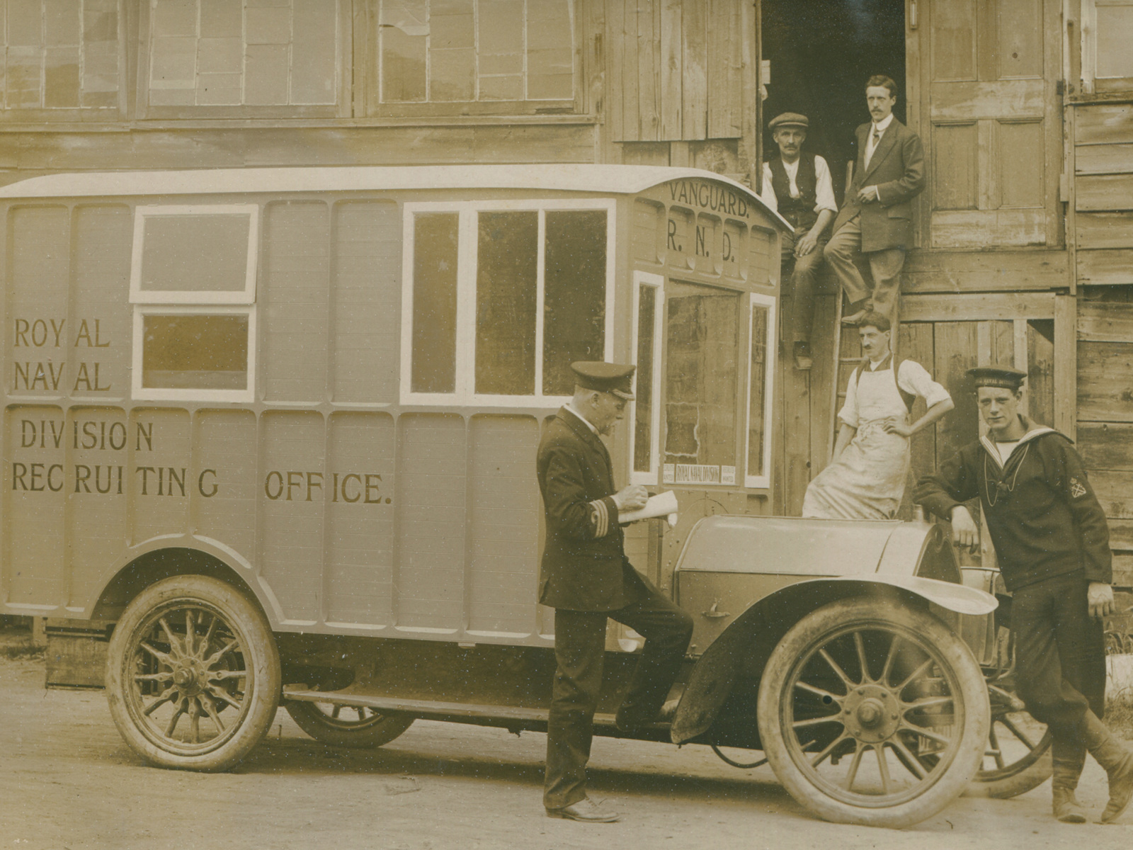 Royal Navy mobile recruitment unit built by Hutchings of Winchester during the First World War