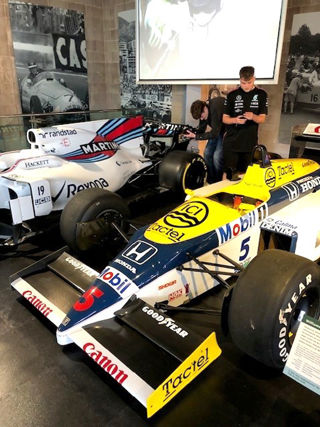 Brockenhurst College students at the National Motor Museum