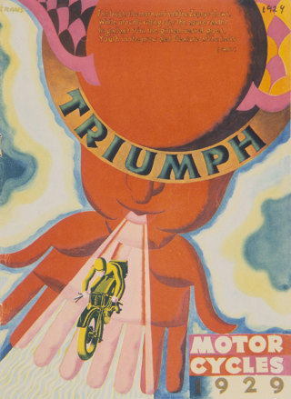 Triumph Motorcycle poster, 1929
