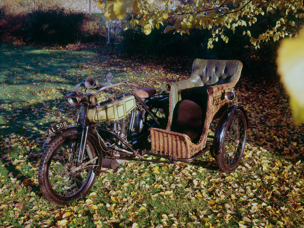 A 1913 BAT 5/6hp veteran motorcycle with wicker sidecar