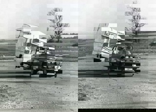 Peter Smith pushes his Triumph 2.5 PI and Swift Silhouette outfit to the max at the 1976 Caravan Road Rally.