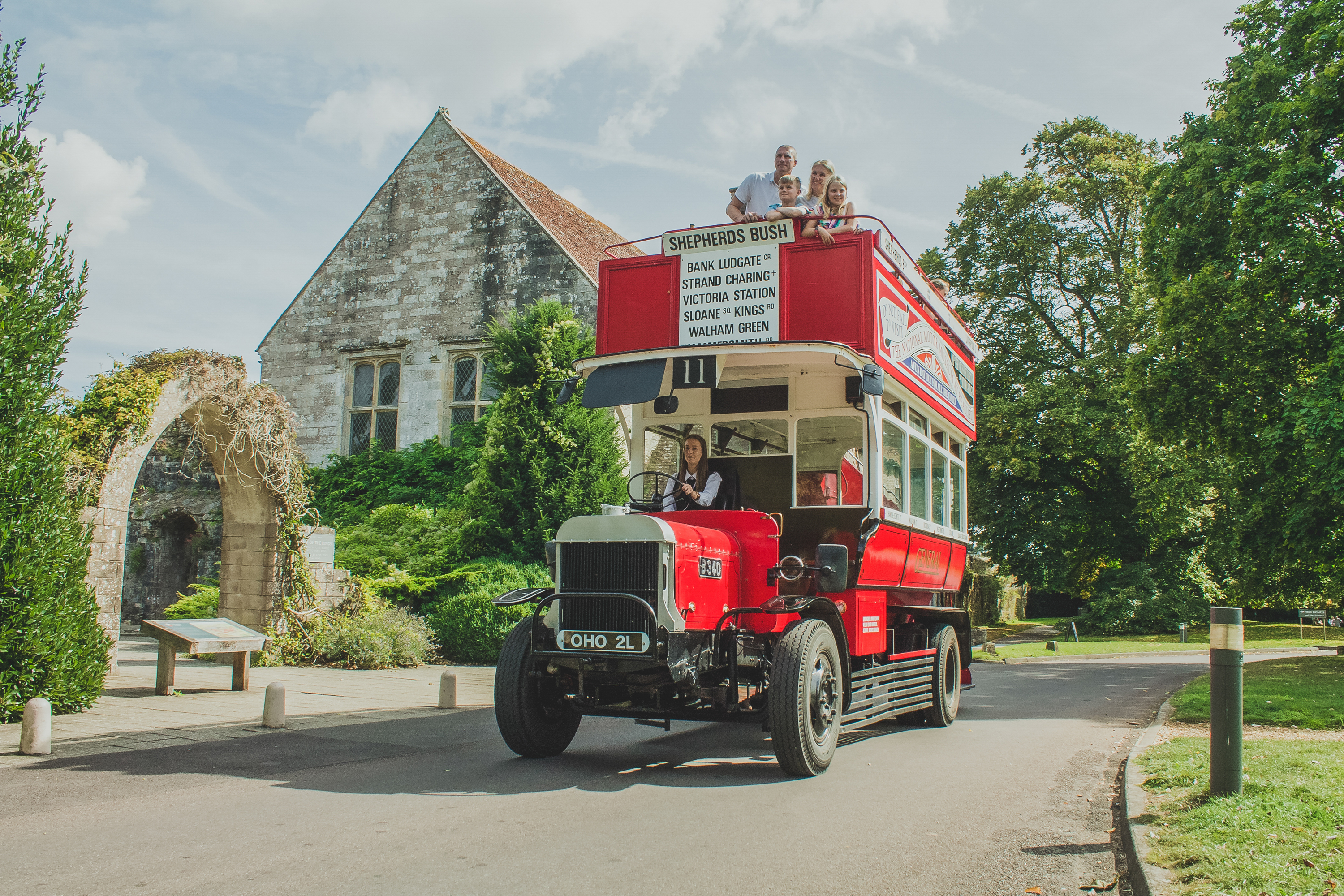 Beaulieu double decker replica veteran bus