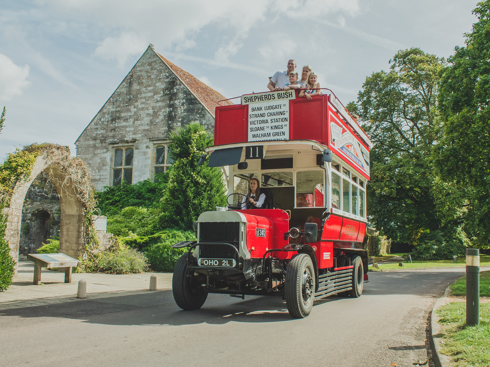 Beaulieu double decker replica veteran bus