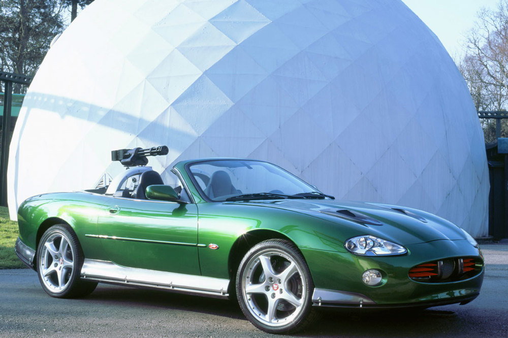 The green convertible Jaguar XKR used in the James Bond film 'Die Another Day'