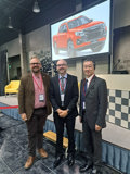 Jon Murden With Derek Moore Of Lane Motor Museum And Ishii Mamoru Of Subaru