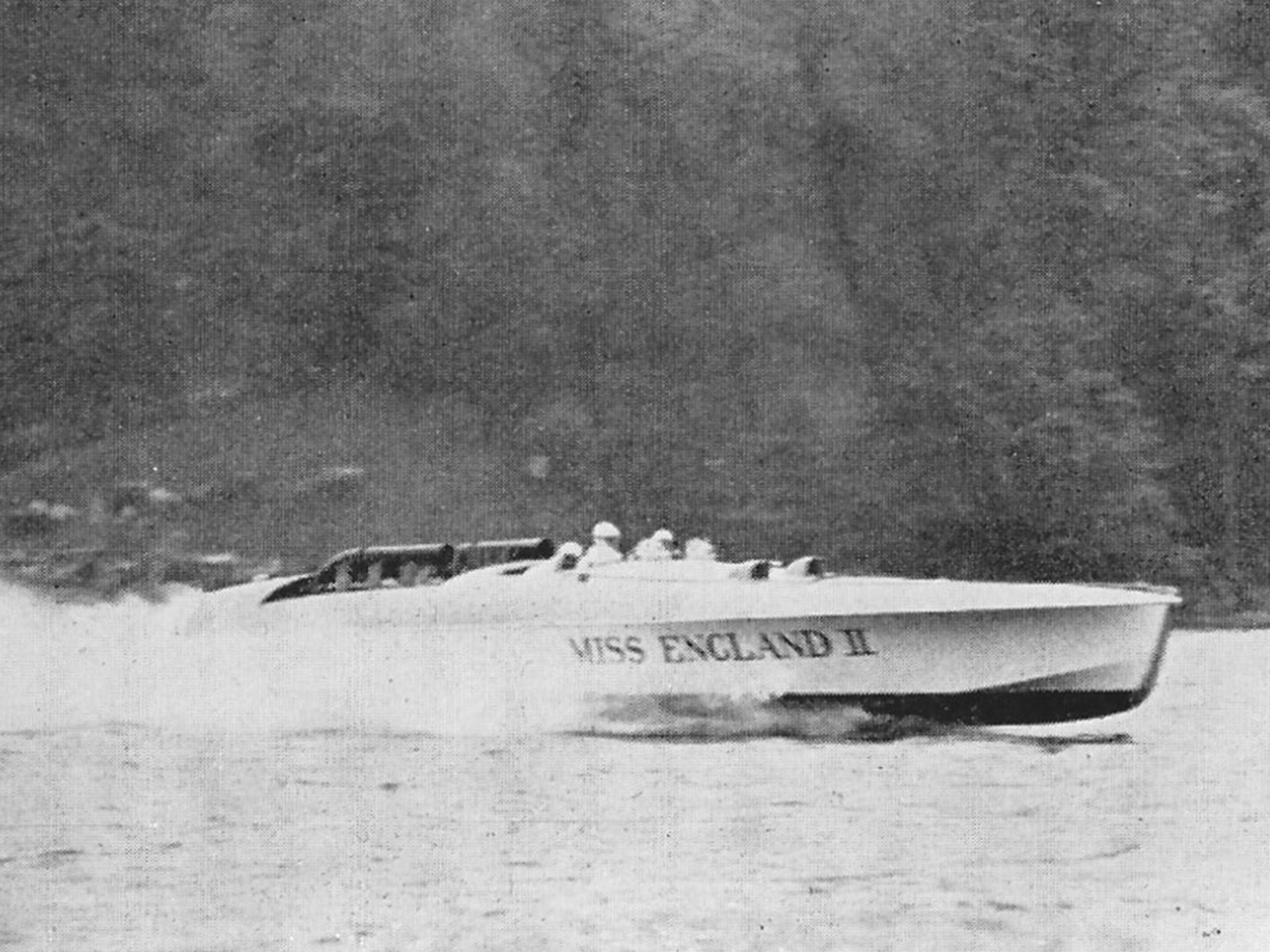 Boat Miss England II on the lake Windermere 13 June 1930