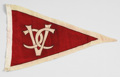First Caravan Club pennant, red with white VCC letters designed in 1908 by a member