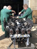 National Motor Museum Engineers Prepare Sunbeam 1000Hp Engine On Test Bed