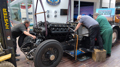National Motor Museum Chief Engineer Doug Hill (Left) And Senior Engineer Ian Stanfield (Centre) Fit Second Restored Engine In Sunbeam 1000Hp