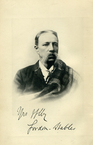 Hand signed portrait of Dr William Gordon Stables, circa 1886