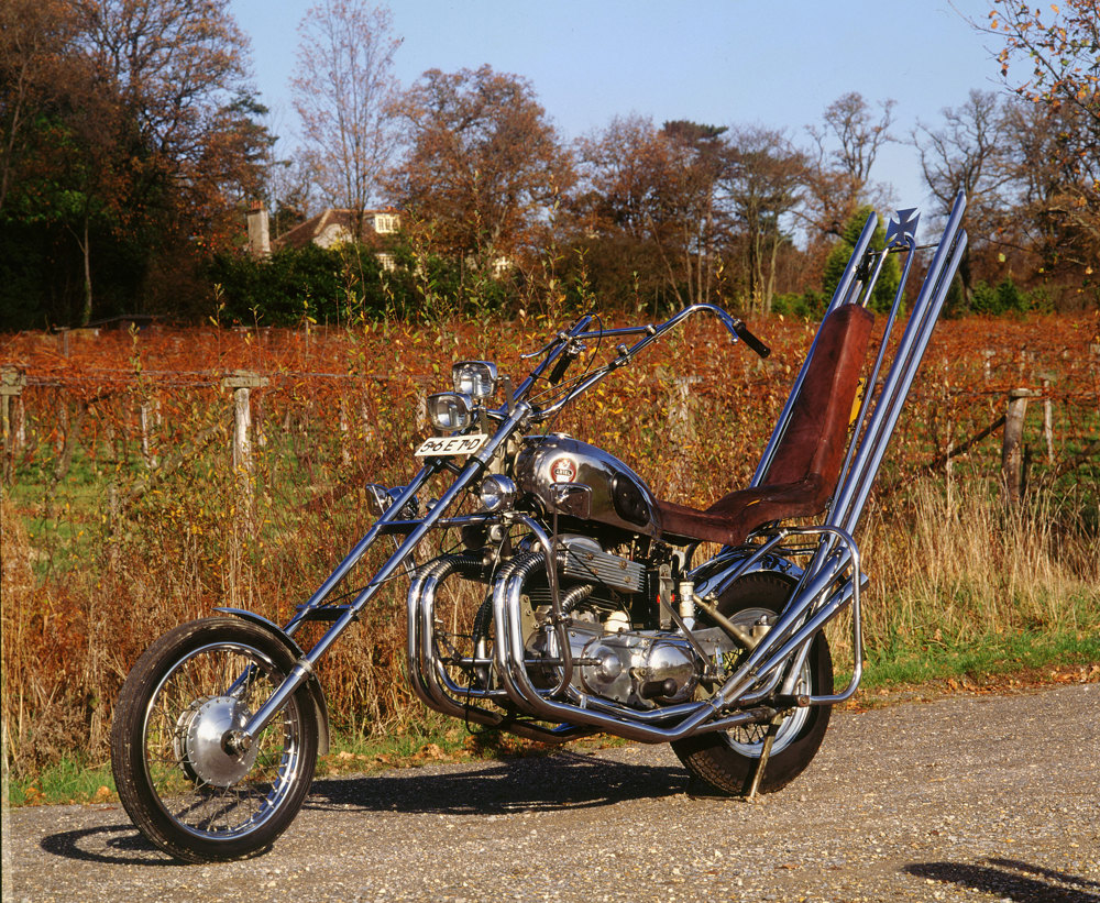 A 1958 Ariel Chopper motorcycle