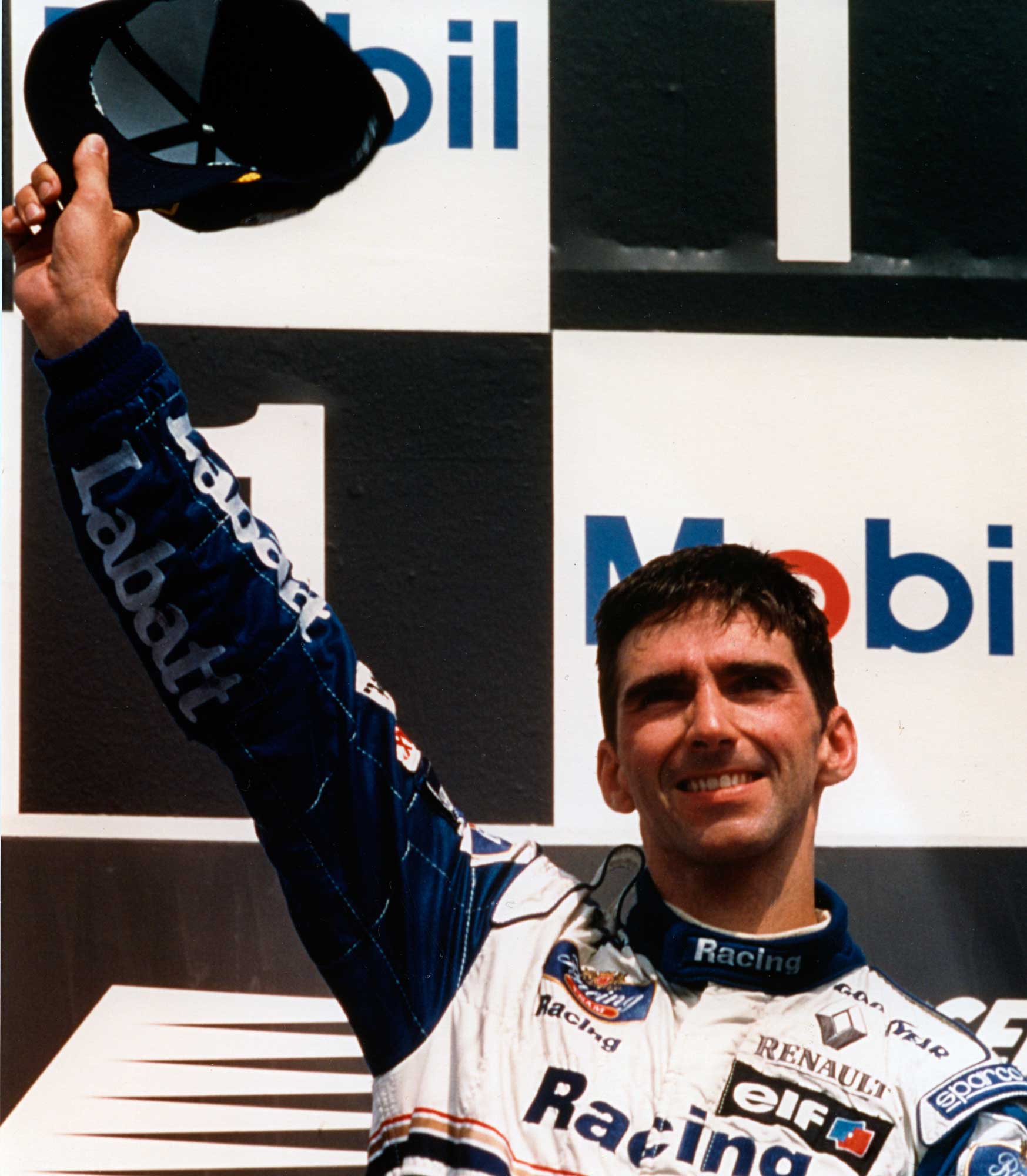 Damon Hill on podium in 1996
