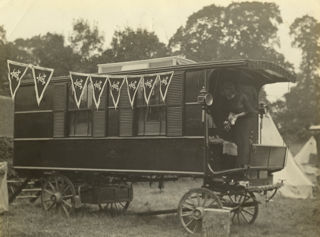Miss Ottoline Gordon-Stables in The Wanderer at The Caravan Club 1911 Meet