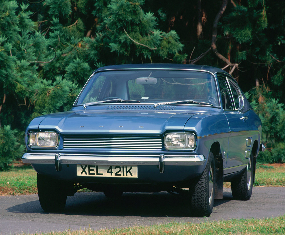 A 1971 Ford Capri 1600L, registration XEL 421K