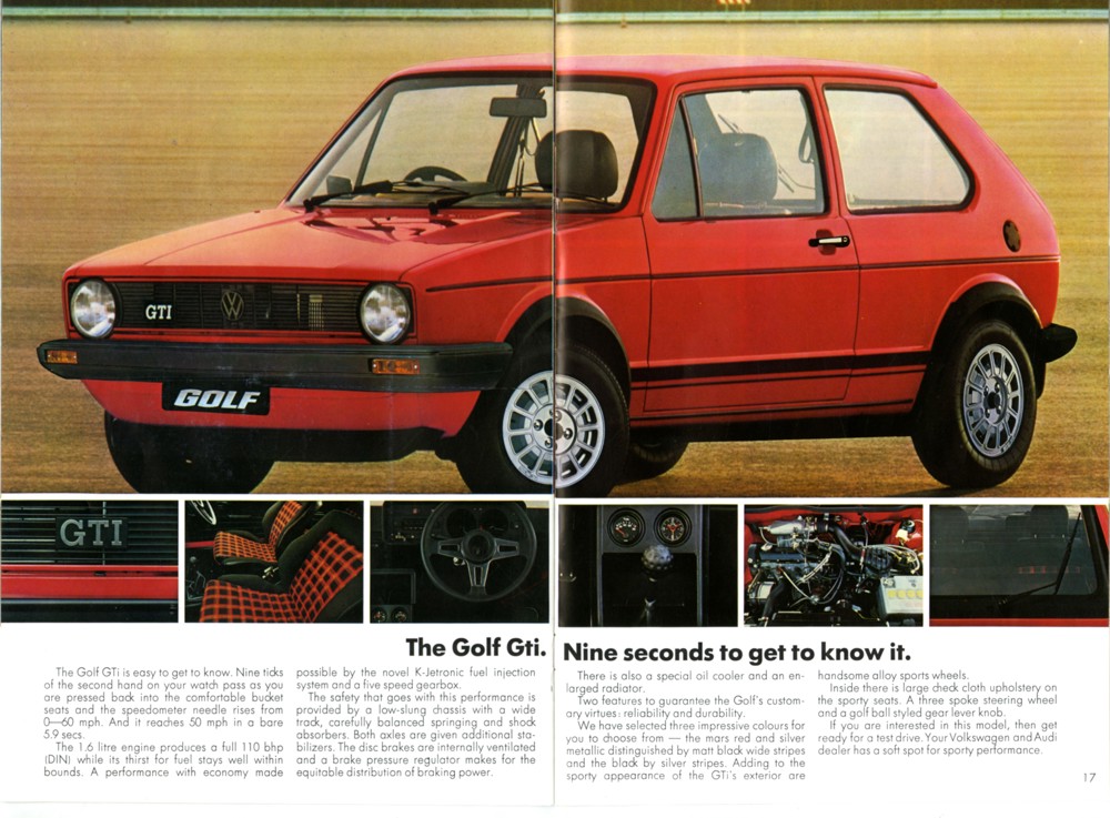 Early UK Golf GTI Brochure