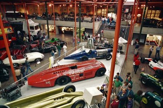 World Land Speed Record cars at the National Motor Museum