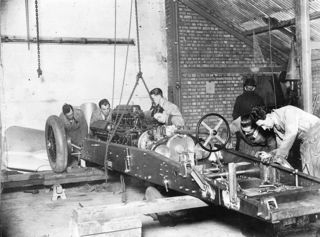 Golden Arrow under assembly at the KLG factory.
