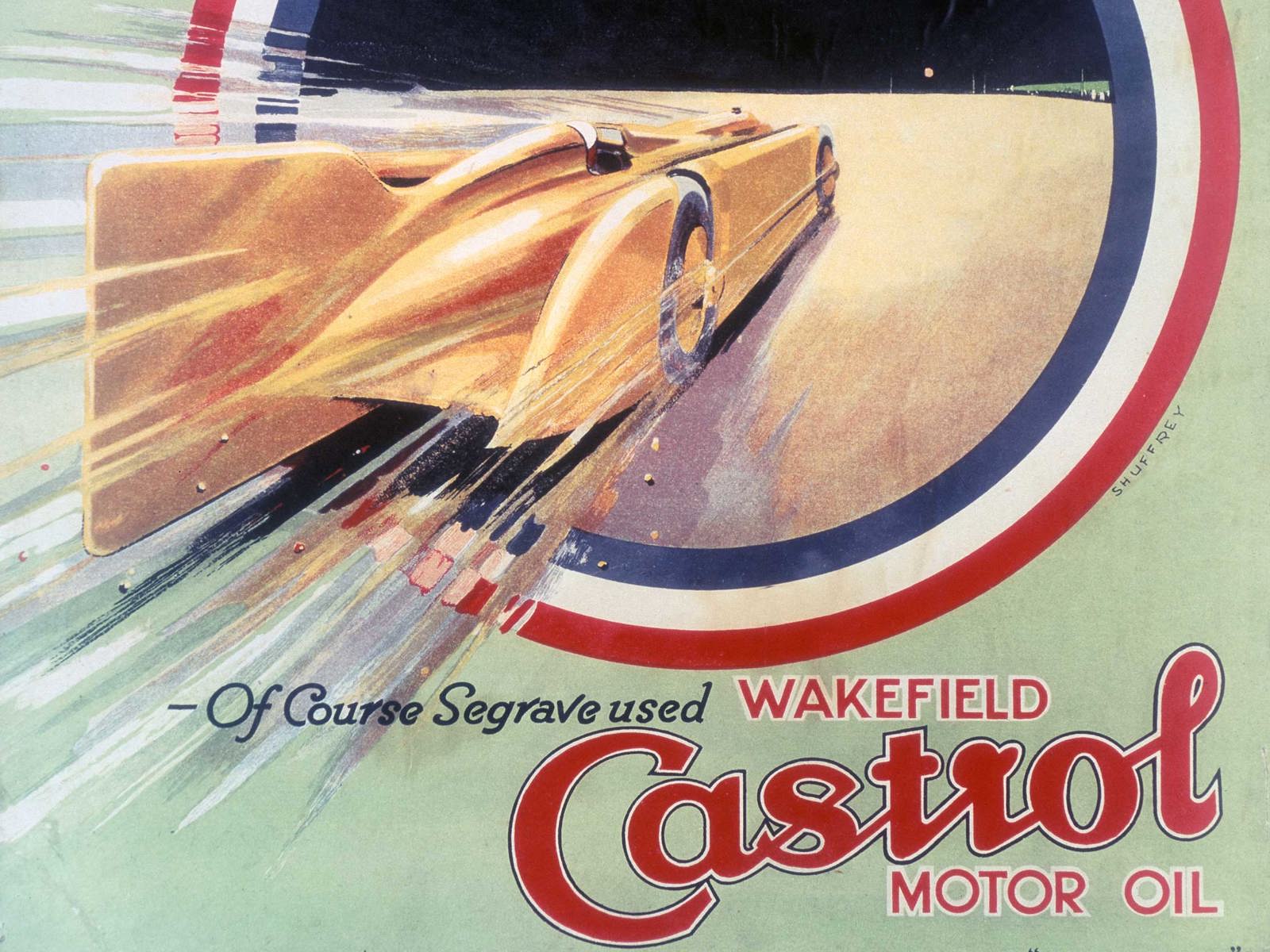 ‘Segrave uses Castrol’ poster