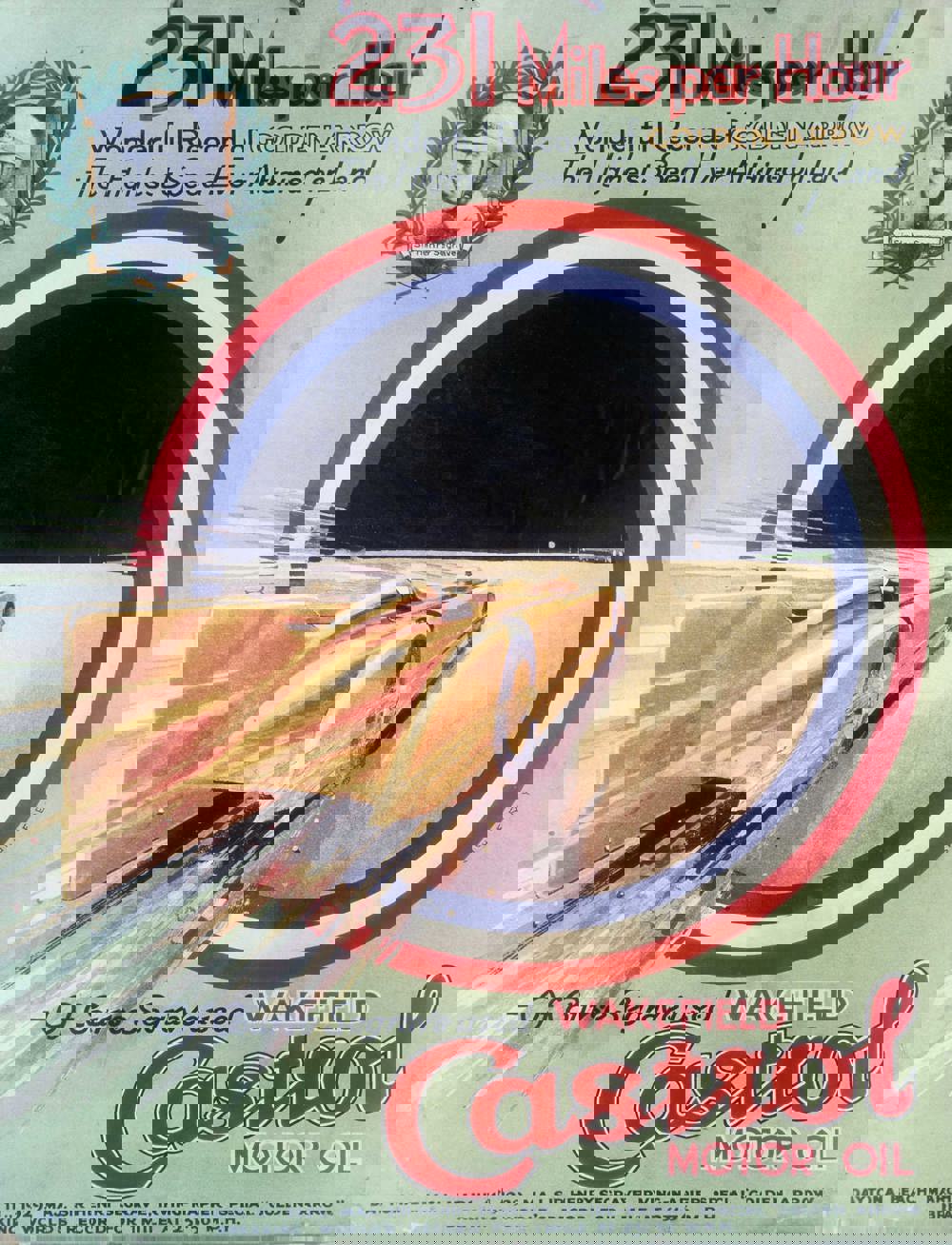 ‘Segrave uses Castrol’ poster