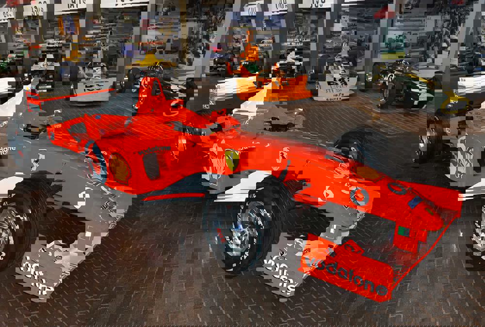 2002 Ferrari F2002 Formula One Racing Car on display in the National Motor Museum.