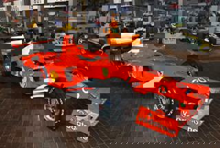 2002 Ferrari F2002 Formula One Racing Car on display in the National Motor Museum.