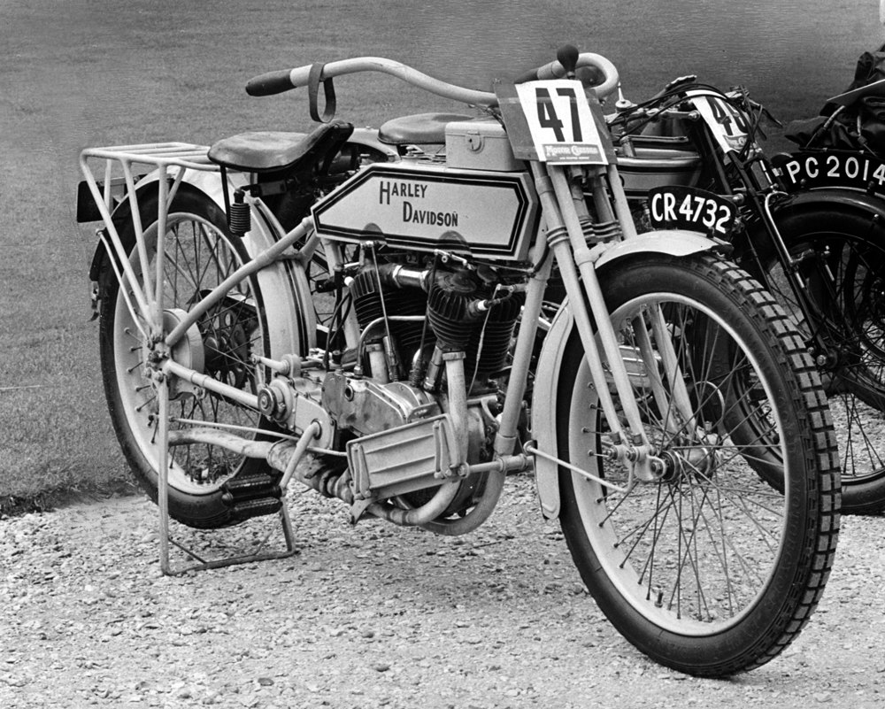 A 1915 Harley-Davidson 11hp vintage motorcycle