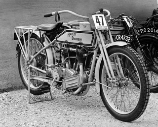 A 1915 Harley-Davidson 11hp vintage motorcycle