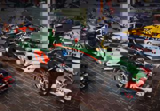 2004 Jaguar R5-01 Formula One racing car on display at the National Motor Museum. 