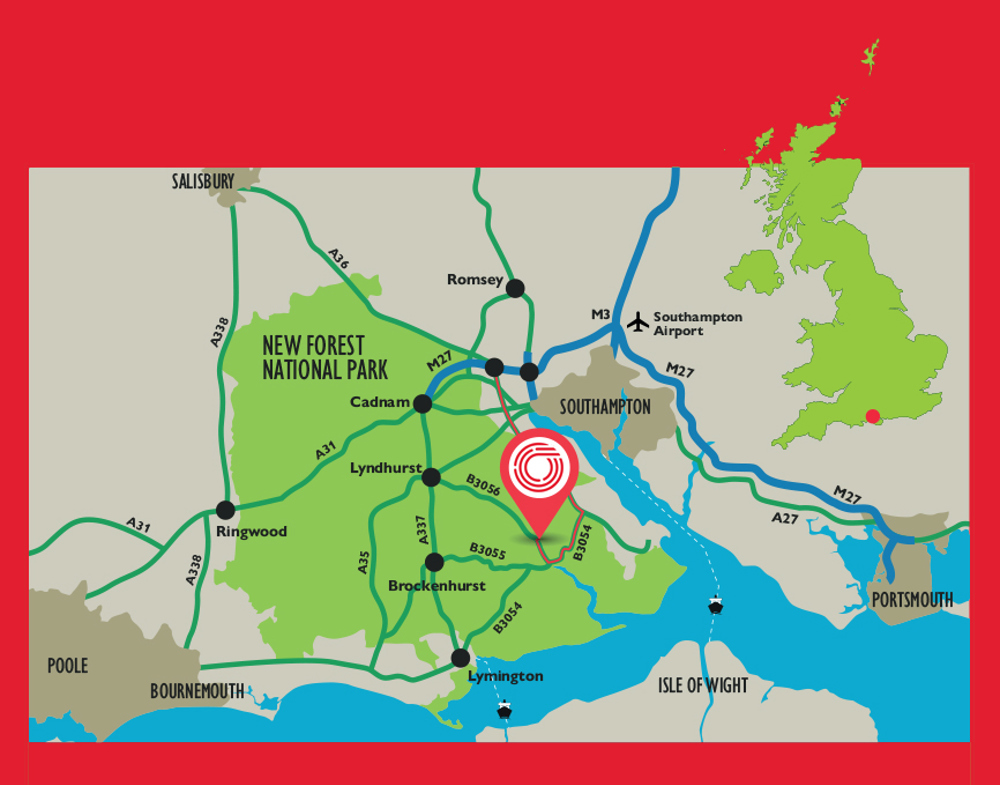 National Motor Museum Beaulieu location map