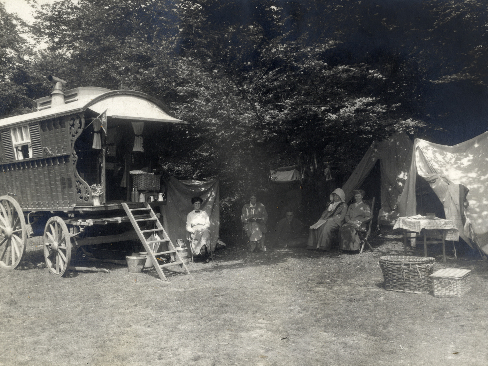 Caravan The Main Gay at The Caravan Club New Forest Meet in 1914