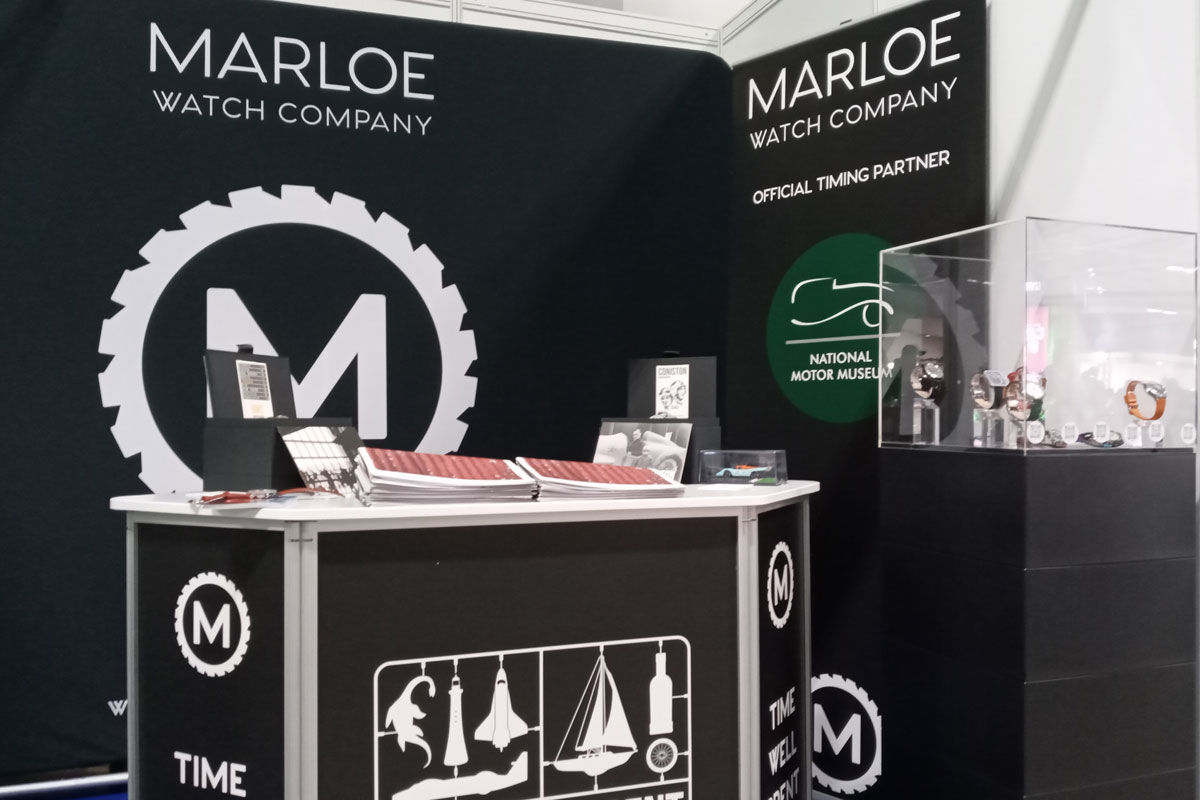 Marloe Watch trade stand with NMM logo