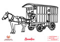 Horse Drawn Caravan colouring activity