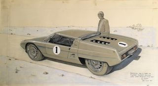Illustration of a proposal for a Lotus sports-racer, 1963